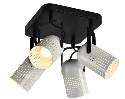 Спот 23960/4 BK+WH черный/белый 4x40W E27 h135, 24